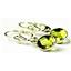 925 Sterling Silver Leverback Earrings, Peridot, SE001