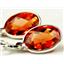 925 Sterling Silver Leverback Earrings, Created Padparadscha Sapphire, SE001
