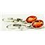 925 Sterling Silver Leverback Earrings, Created Padparadscha Sapphire, SE001