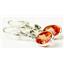 925 Sterling Silver Leverback Earrings, Created Padparadscha Sapphire, SE001