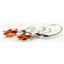 925 Sterling Silver Leverback Earrings, Created Padparadscha Sapphire, SE001