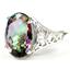 Sterling Silver Ladies Ring, Mystic Fire Topaz, SR049