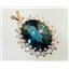 P270, London Blue Topaz 14K Gold Pendant