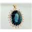 P270, London Blue Topaz 14K Gold Pendant