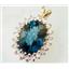 P270, London Blue Topaz 14K Gold Pendant