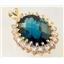 P270, London Blue Topaz 14K Gold Pendant