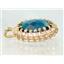 P270, London Blue Topaz 14K Gold Pendant
