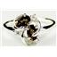 Sterling Silver Ladies Ring, Smoky Quartz, SR016