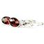 925 Sterling Silver Leverback Earrings, Mozambique Garnet, SE001