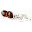 925 Sterling Silver Leverback Earrings, Mozambique Garnet, SE001