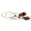 925 Sterling Silver Leverback Earrings, Mozambique Garnet, SE001