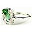 Sterling Silver Ladies Ring, Russian Nanocrystal Emerald, SR016
