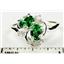 Sterling Silver Ladies Ring, Russian Nanocrystal Emerald, SR016