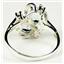 Sterling Silver Ladies Ring, Aquamarine, SR016