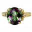 10K, 14K or 18K Gold Ladies Ring, Mystic Fire Topaz, R136