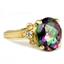 10K, 14K or 18K Gold Ladies Ring, Mystic Fire Topaz, R136