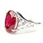 Sterling Silver Ladies Ring, Created Ruby, SR049