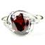 Sterling Silver Ladies Ring, Garnet CZ, SR021