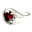 Sterling Silver Ladies Ring, Garnet CZ, SR021