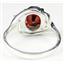 Sterling Silver Ladies Ring, Garnet CZ, SR021