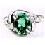 Sterling Silver Ladies Ring, Russian Nanocrystal Emerald, SR021