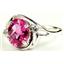 Sterling Silver Ladies Ring, Pure Pink Topaz, SR021