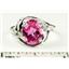 Sterling Silver Ladies Ring, Pure Pink Topaz, SR021