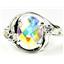 Sterling Silver Ladies Ring, Mercury Mist Topaz, SR021