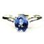 SR058, Created Blue Sapphire, 925 Sterling Silver Ring