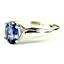 SR058, Created Blue Sapphire, 925 Sterling Silver Ring