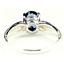 SR058, Created Blue Sapphire, 925 Sterling Silver Ring