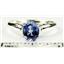 SR058, Created Blue Sapphire, 925 Sterling Silver Ring