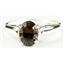 SR058, Smoky Quartz, 925 Sterling Silver Ring