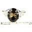 SR057, Smoky Quartz, 925 Sterling Silver ring