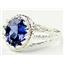 Created Blue Sapphire, 925 Sterling Silver Ring, SR070