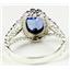 Created Blue Sapphire, 925 Sterling Silver Ring, SR070