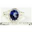 Created Blue Sapphire, 925 Sterling Silver Ring, SR070