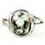 Sterling Silver Ladies Ring, Green Amethyst, SR021