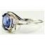 Sterling Silver Ladies Ring, Created Blue Sapphire, SR021