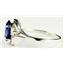 Sterling Silver Ladies Ring, Created Blue Sapphire, SR021