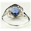 Sterling Silver Ladies Ring, Created Blue Sapphire, SR021
