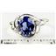 Sterling Silver Ladies Ring, Created Blue Sapphire, SR021