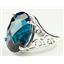 Sterling Silver Ladies Ring, London Blue Topaz, SR049
