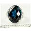 Sterling Silver Ladies Ring, London Blue Topaz, SR049