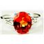 SR139, Created Padparadsha Sapphire, 925 Silver Ring