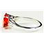 SR139, Created Padparadsha Sapphire, 925 Silver Ring
