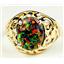 10K, 14K or 18K Gold Ladies Ring, Created Black Opal, R004