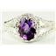 925 Sterling Silver Ladies Ring, Amethyst, SR070