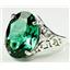 Sterling Silver Ladies Ring, Russian Nanocrystal Emerald, SR049