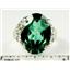 Sterling Silver Ladies Ring, Russian Nanocrystal Emerald, SR049